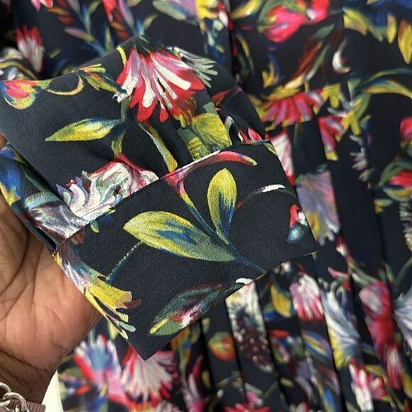 J. Crew & Anthropologie 2 Pc Silk Blouse & Pants Outfit S - Picture 4 of 13